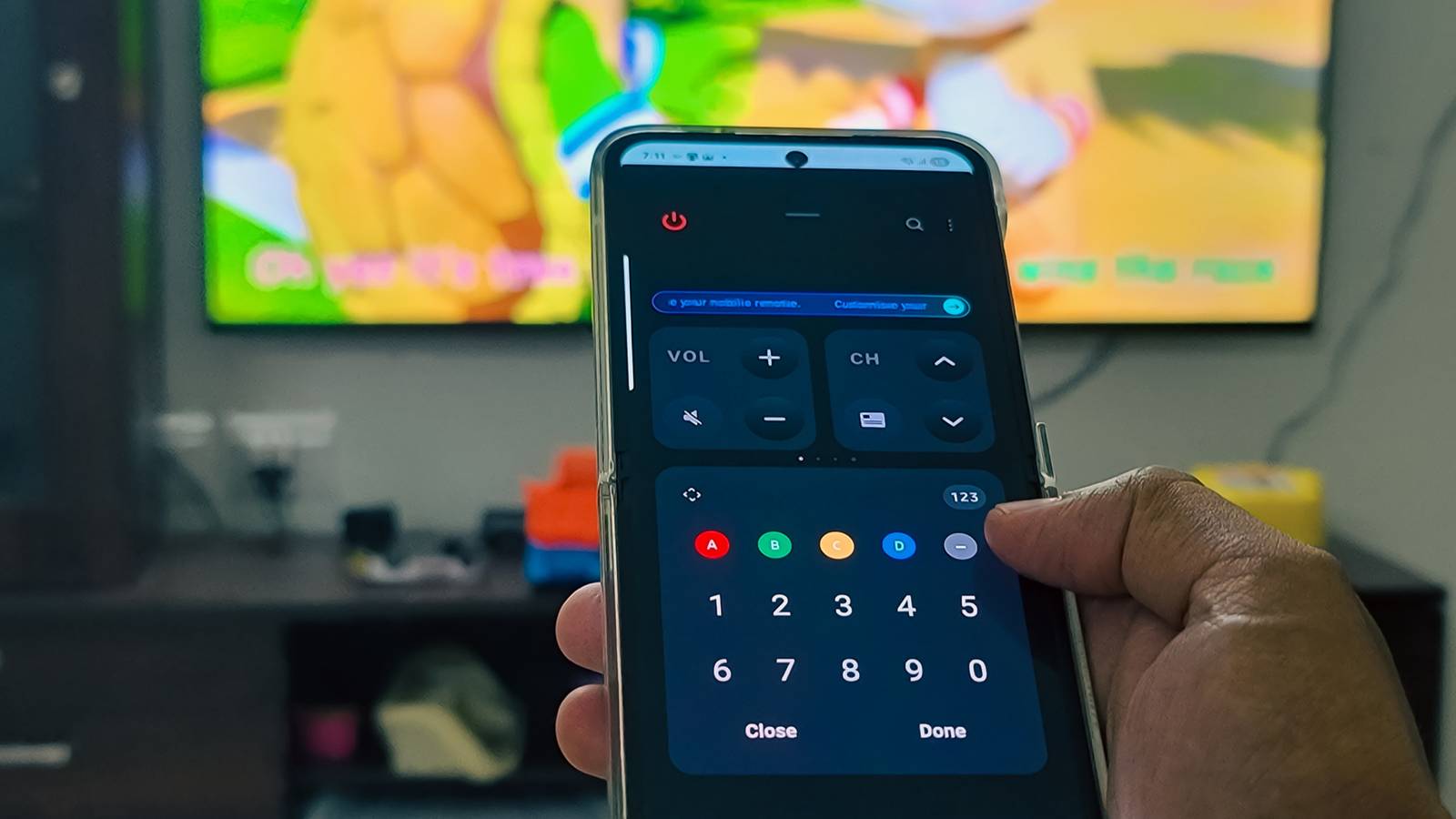 Smarthing app remote open on a Samsung Galaxy Z Flip 6 