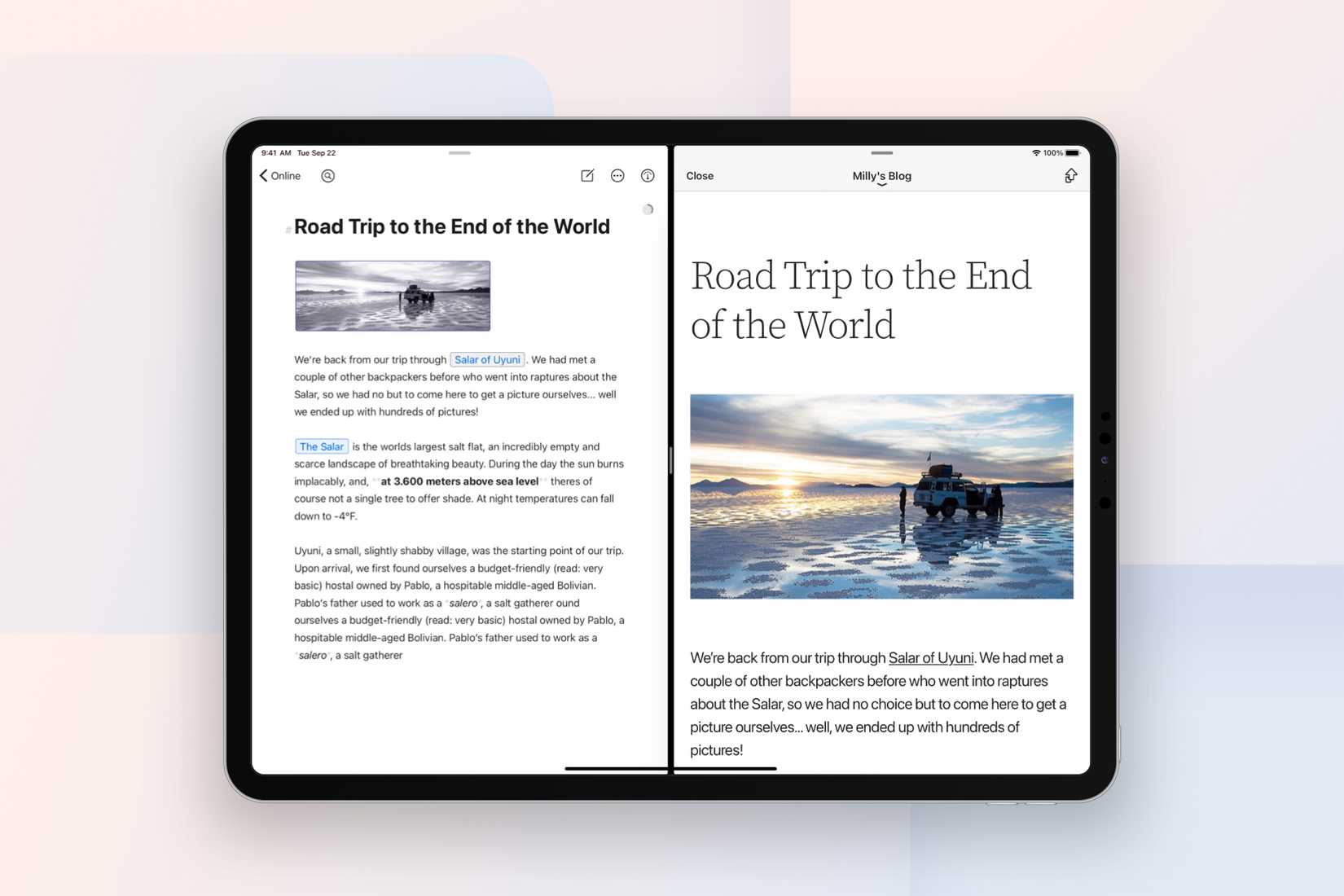 Ulysses on iPad