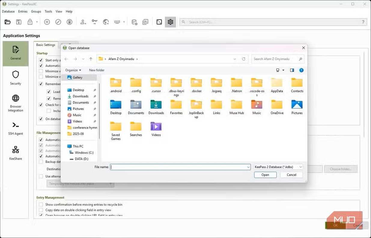 Поиск в базе KeePassXC Поиск записей в локальной базе данных KeePassXC