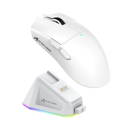 The Attack Shark X11 wireless mouse in white