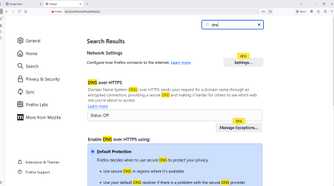 firefox enable dns over https settings