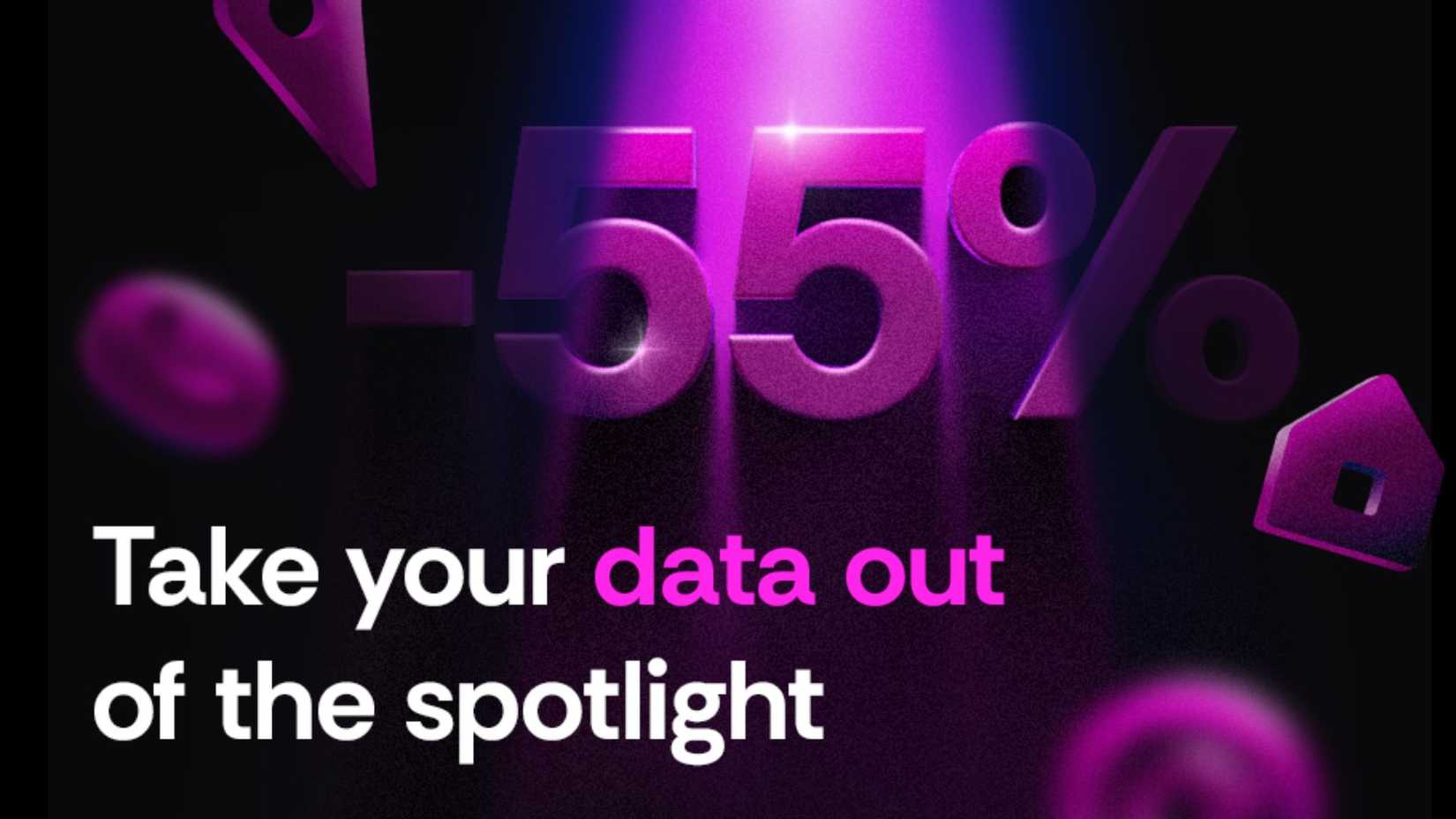 Incogni graphic showing a 55% discount for Black Friday.