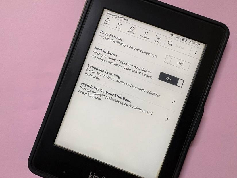 Switch off Kindle's Page Refresh to increase battery life.