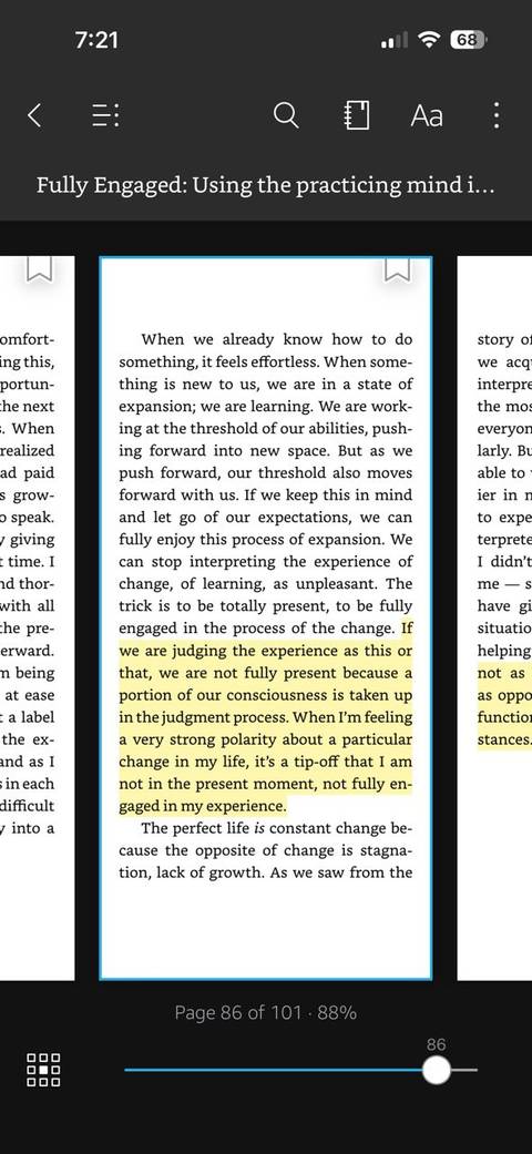 Kindle layout settings.
