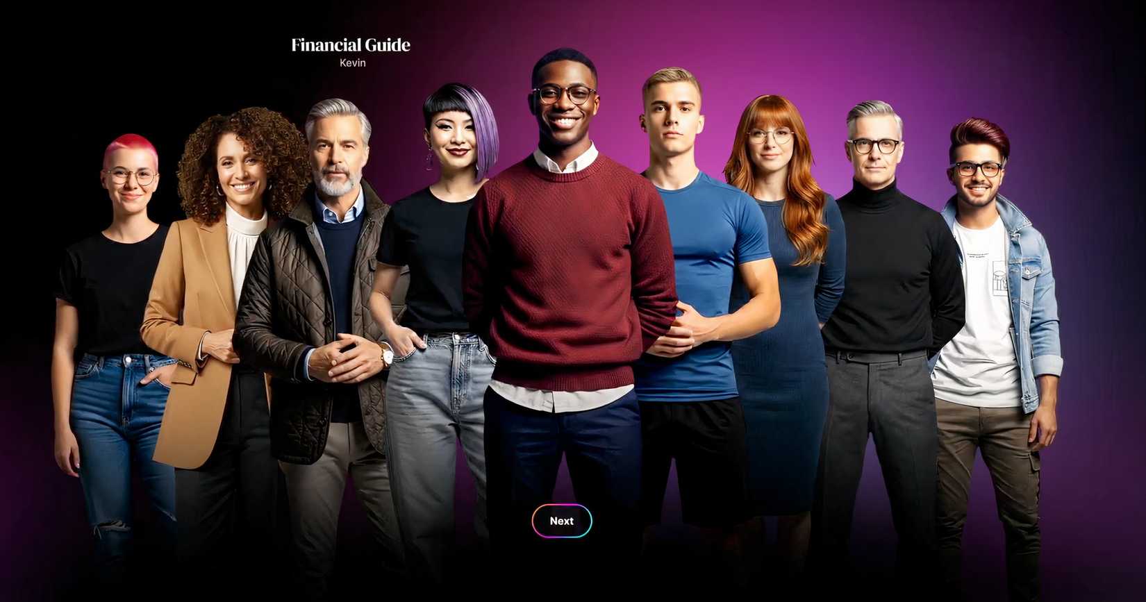 Napster AI for Mac onboarding image showing experts introducing themselves.