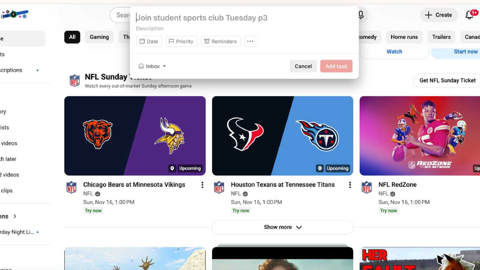 Using keyboard commands to have Todoist new task window pop up