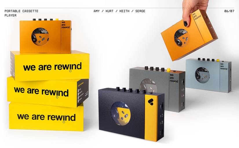 we are rewind cassette player all colours.