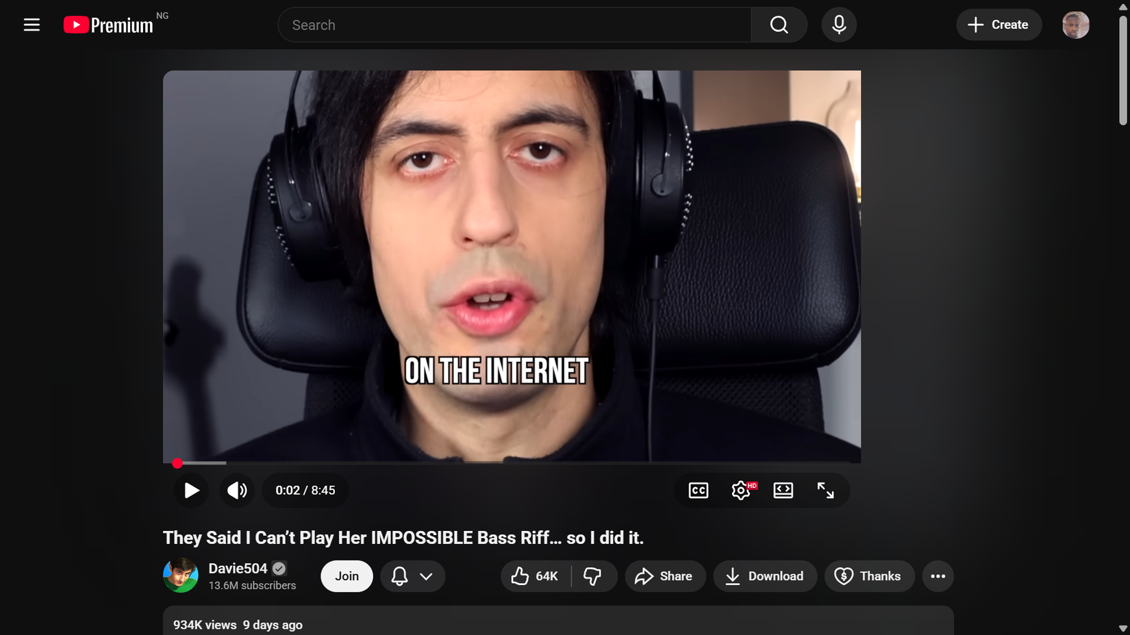 A YouTube video page with a clean, distraction-free interface enabled by the Unhook extension