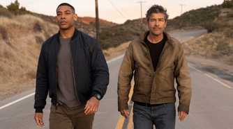 Aaron Pierre and Kyle Chandler in Lanterns