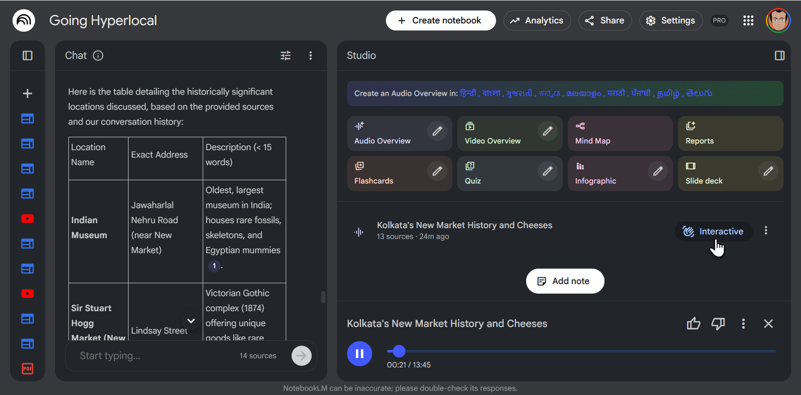NotebookLM audio podcast