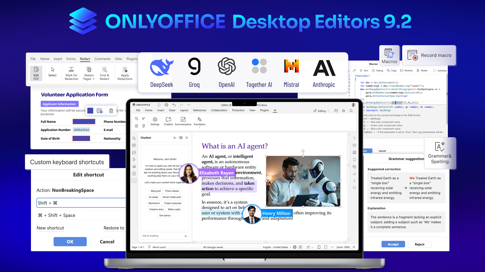 A smarter, open-source office suite with an AI agent built in A smarter, open-source office suite with an AI agent built in