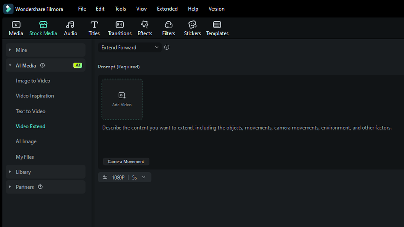 Video editing screen with prompts