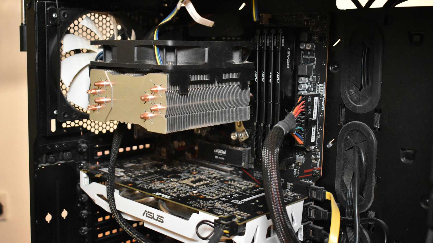 inside pc case cleaned