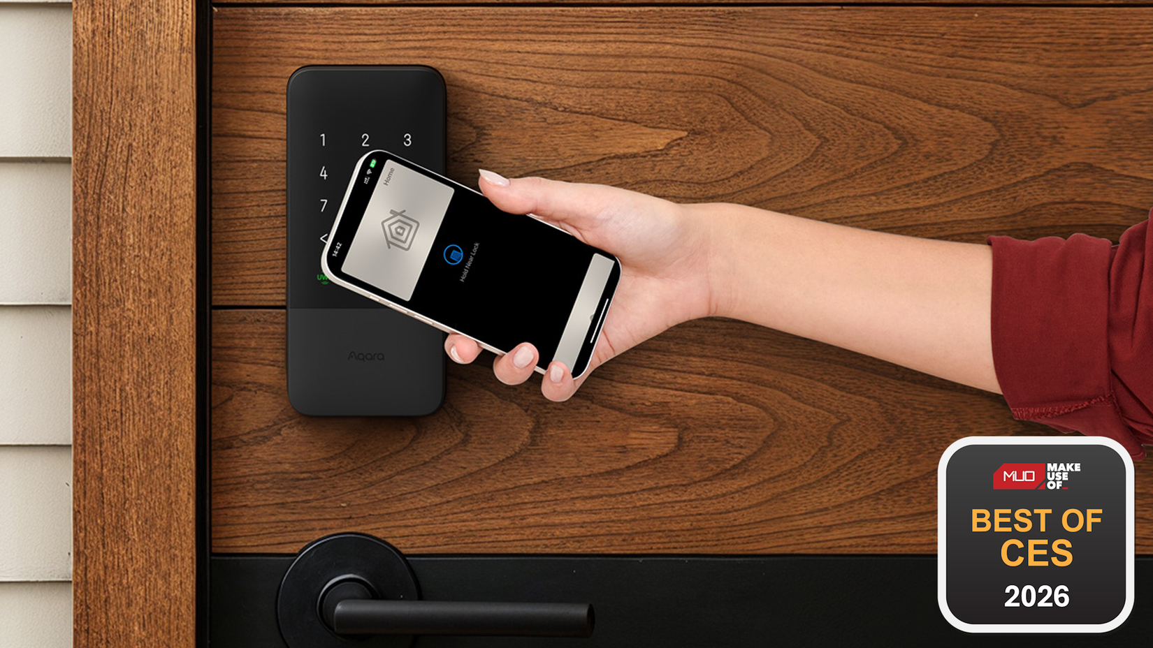 Person unlocking Aqara Smart Lock U400