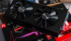 RX580 GPU on top of a box