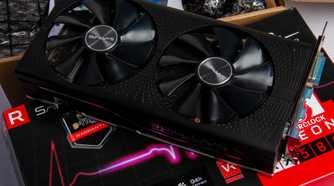 RX580 GPU on top of a box