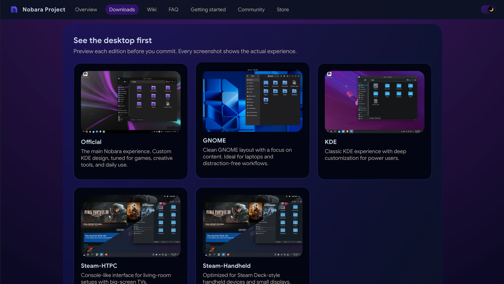 Nobara download page