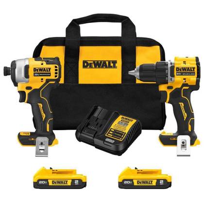ATOMIC 20V MAX Lithium-Ion Cordless 2-Tool Combo Kit with 5.0 Ah and 2.0 Ah Batteries, Charger and Kit Bag