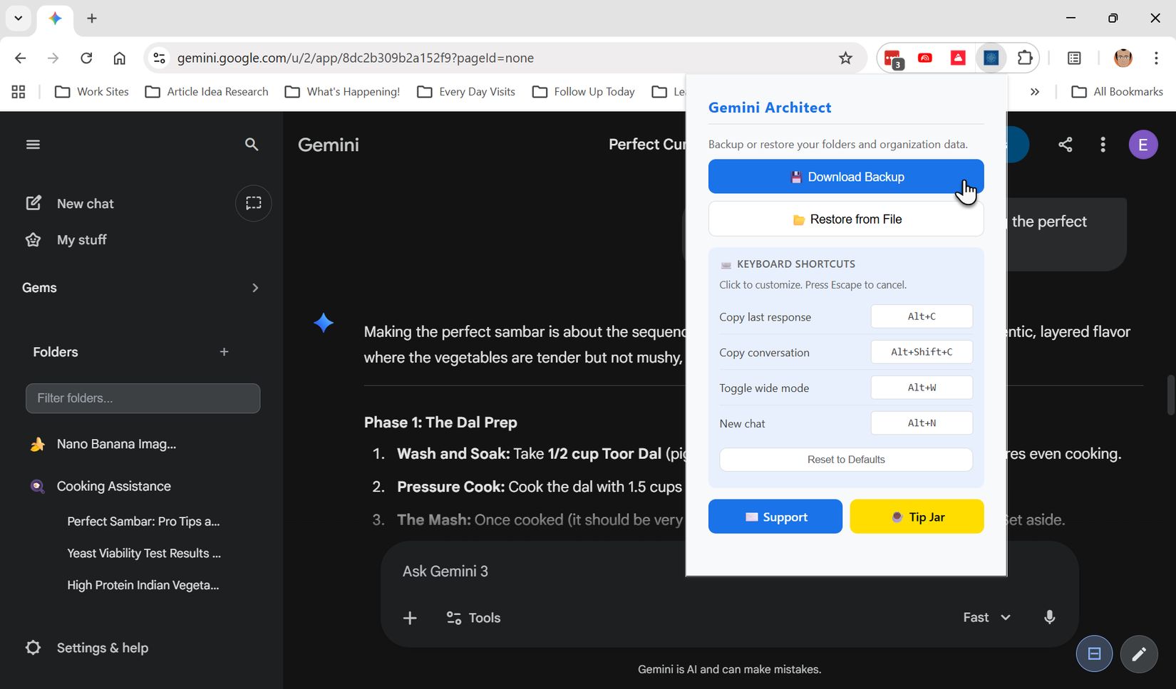 Gemini Architect's back up option.
