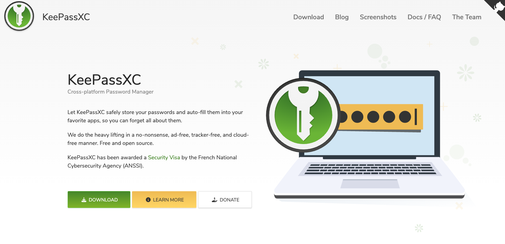 Веб-сайт KeePassxc