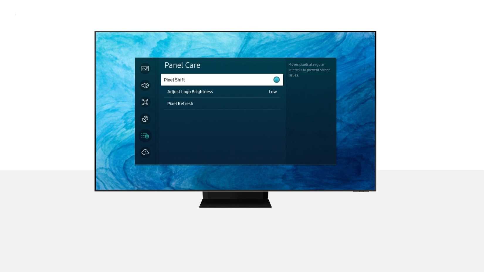 Pixel Shift option on a Samsung OLED TV