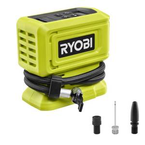 The Ryobi 18V ONE+ inflator uses the same battery system as other Ryobi tools