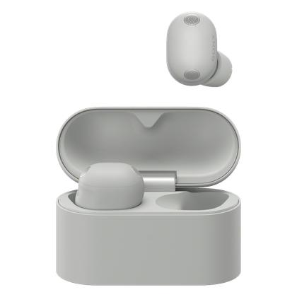 The Sony WF-1000XM6 earbuds in a transparent render.