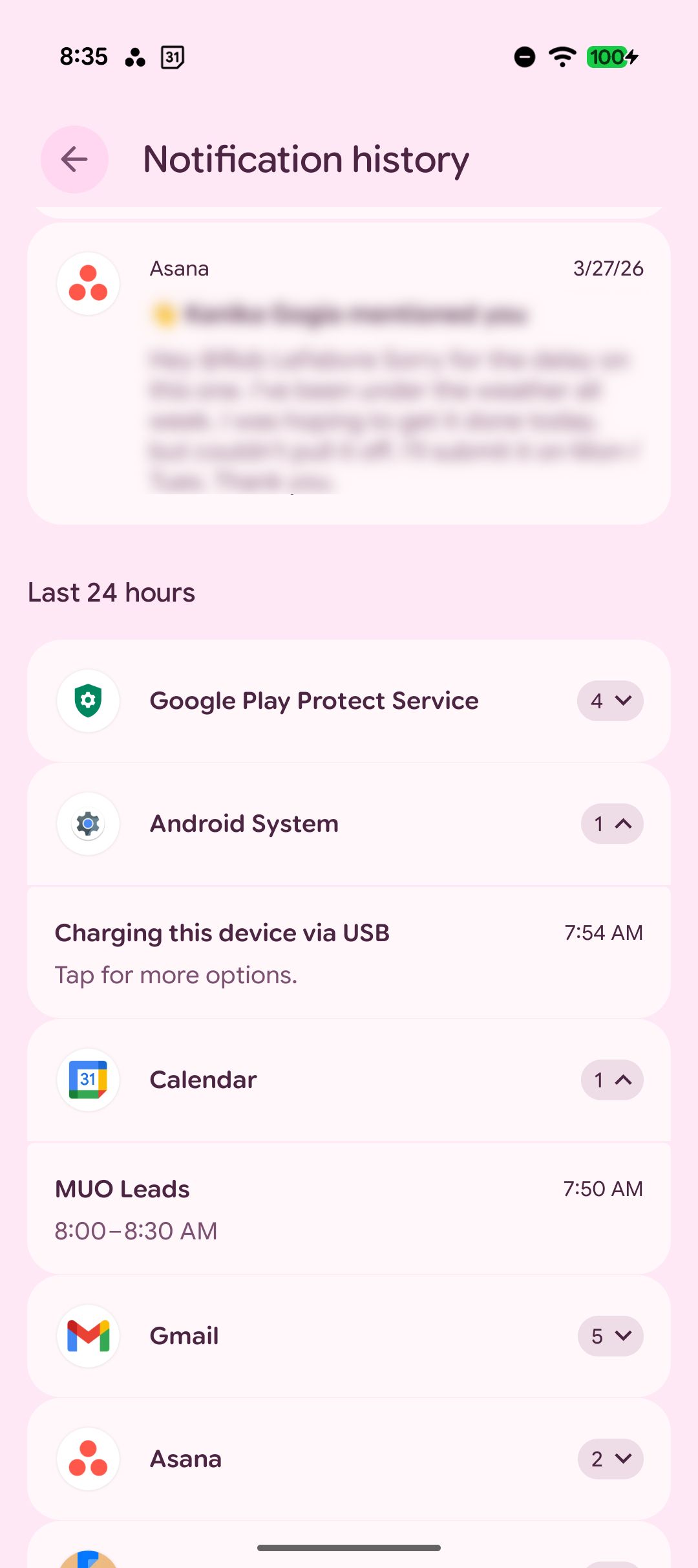 I turned on Android notification history and immediately regretted it