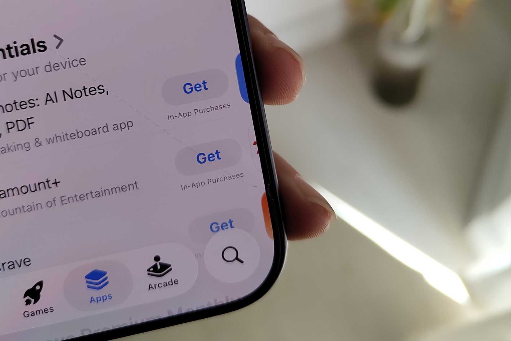 Apps on App Store showing in-app purchases on the install button