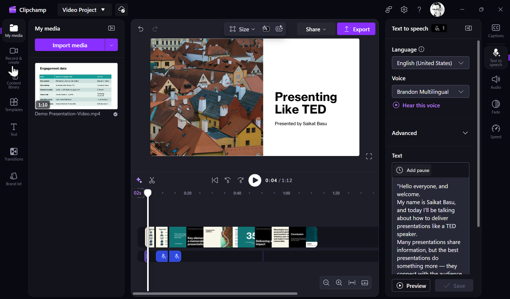 Clipchamp Record and Create.