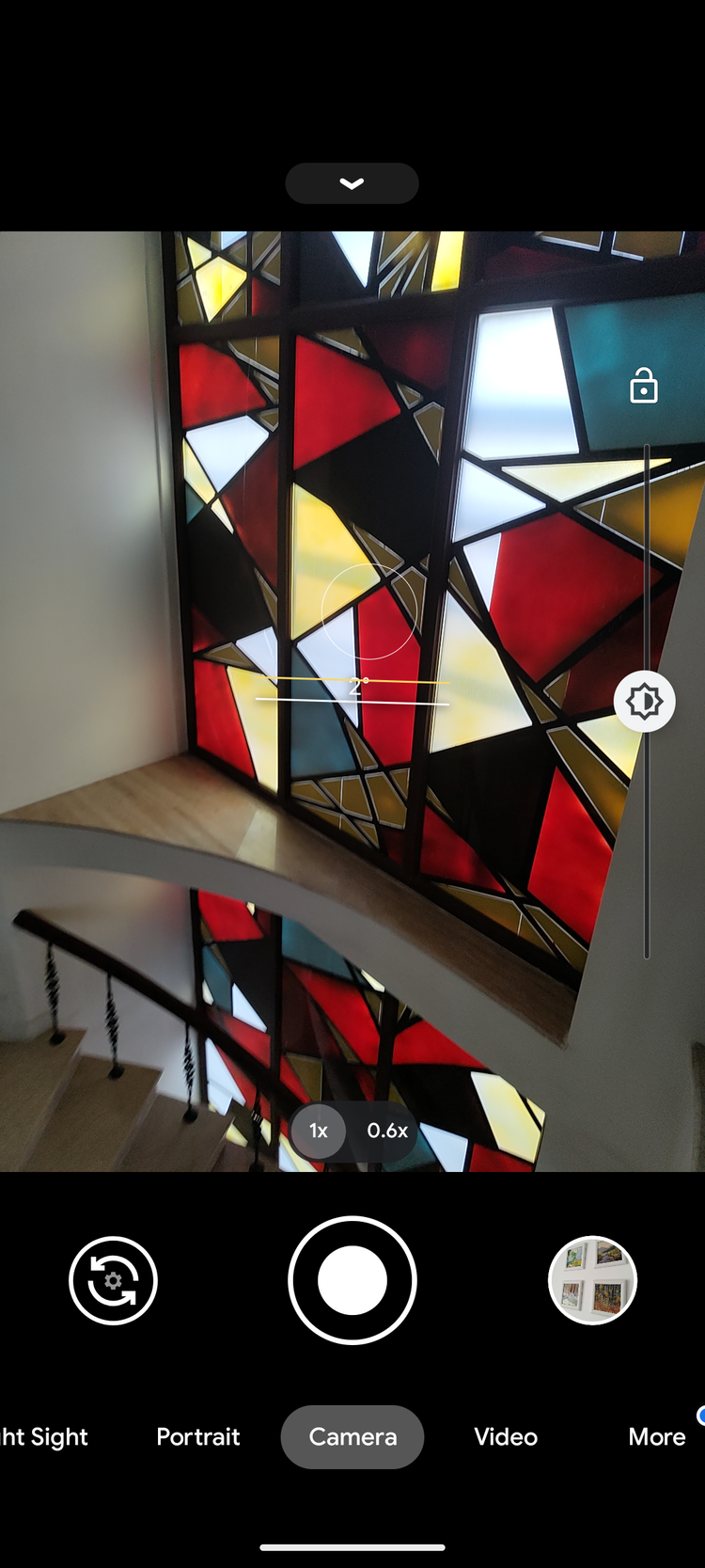 AndroidスマホでGCamが写真モードになっている様子