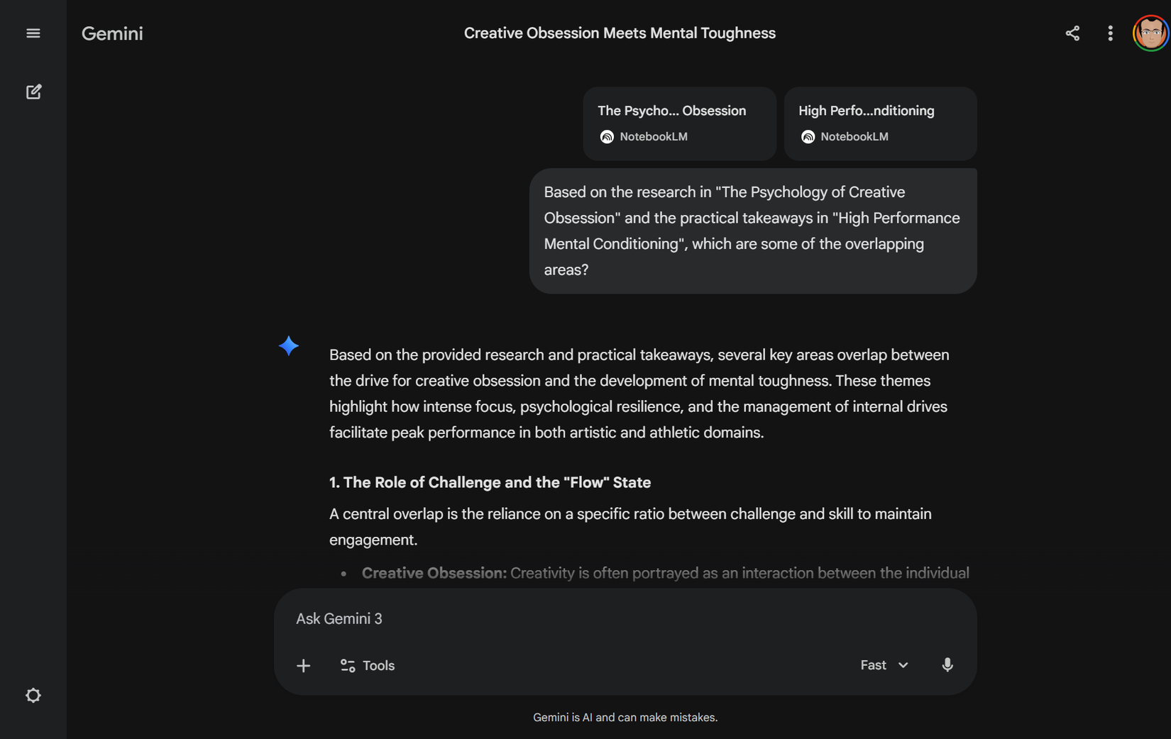 Connecting two NotebookLM notebooks with Gemini.