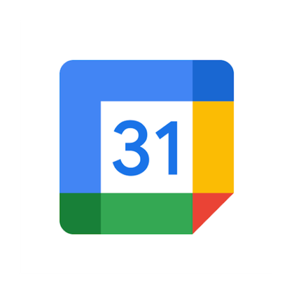 The Google Calendar app against a transparent background.