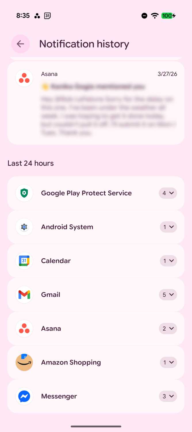 Notification History Off I turned on Android notification history and immediately regretted it