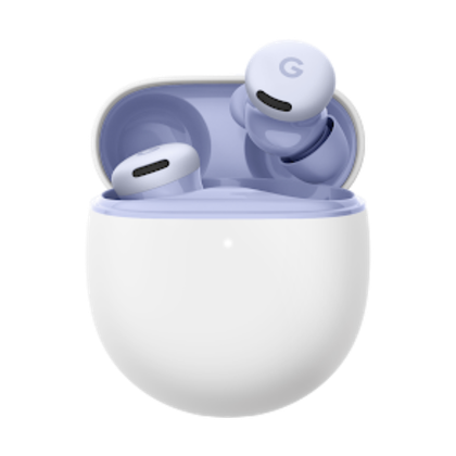 The Google Pixel Buds 2a in a transparent render.