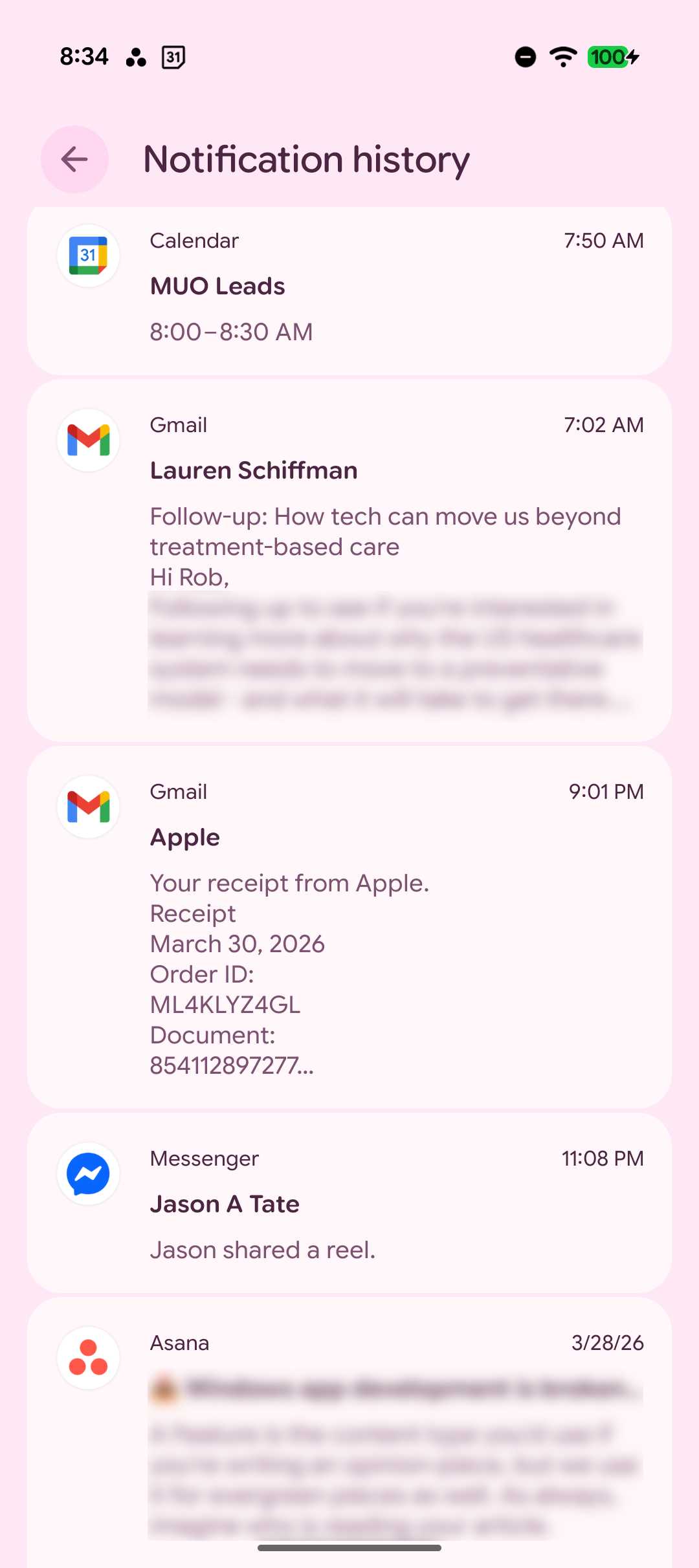 Notification History Off I turned on Android notification history and immediately regretted it
