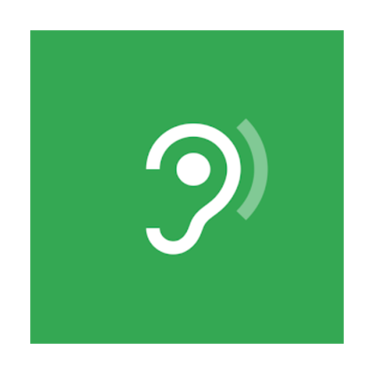 The Sound Amplifier app icon in a transparent render.
