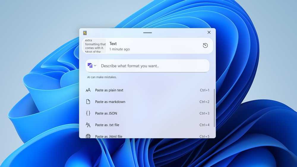 Advanced Paste gives you formatting options and text transformations when pasting