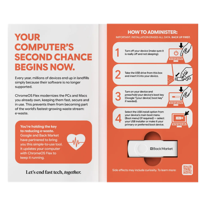 The installation kit for ChromeOS Flex.