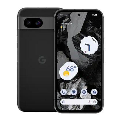 The Google Pixel 8a in a transparent render.