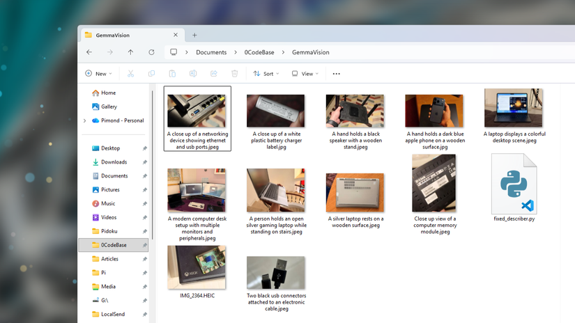 Local LLM renaming photos results