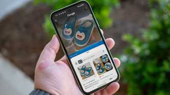 Person holding the Google Pixel 8a using Circle to Search