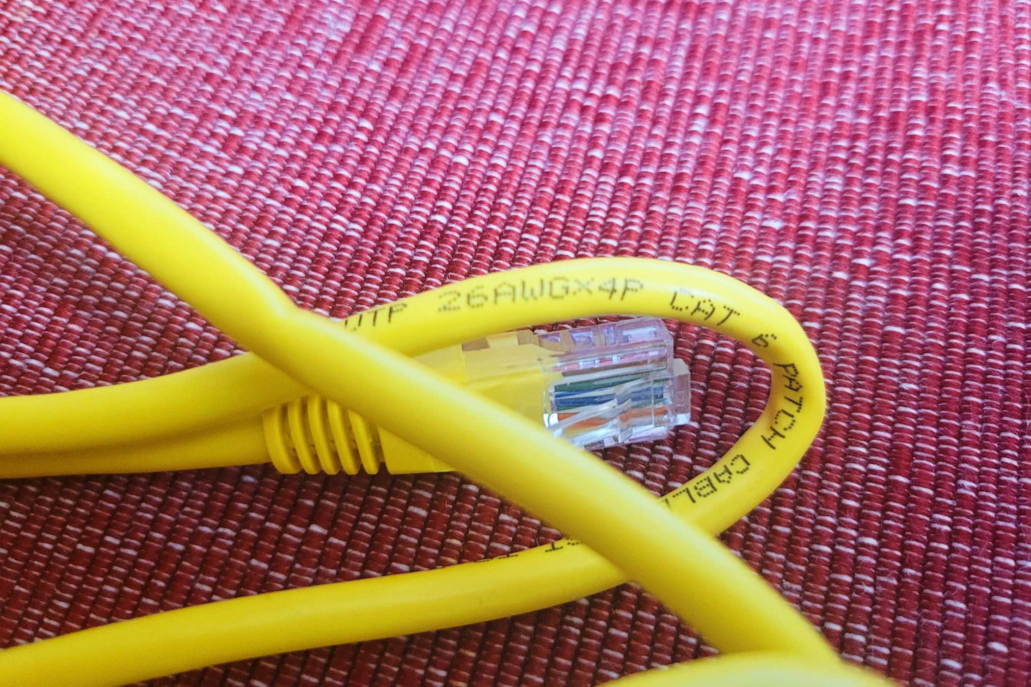 An Ethernet cable showing its CAT 6 designation-1