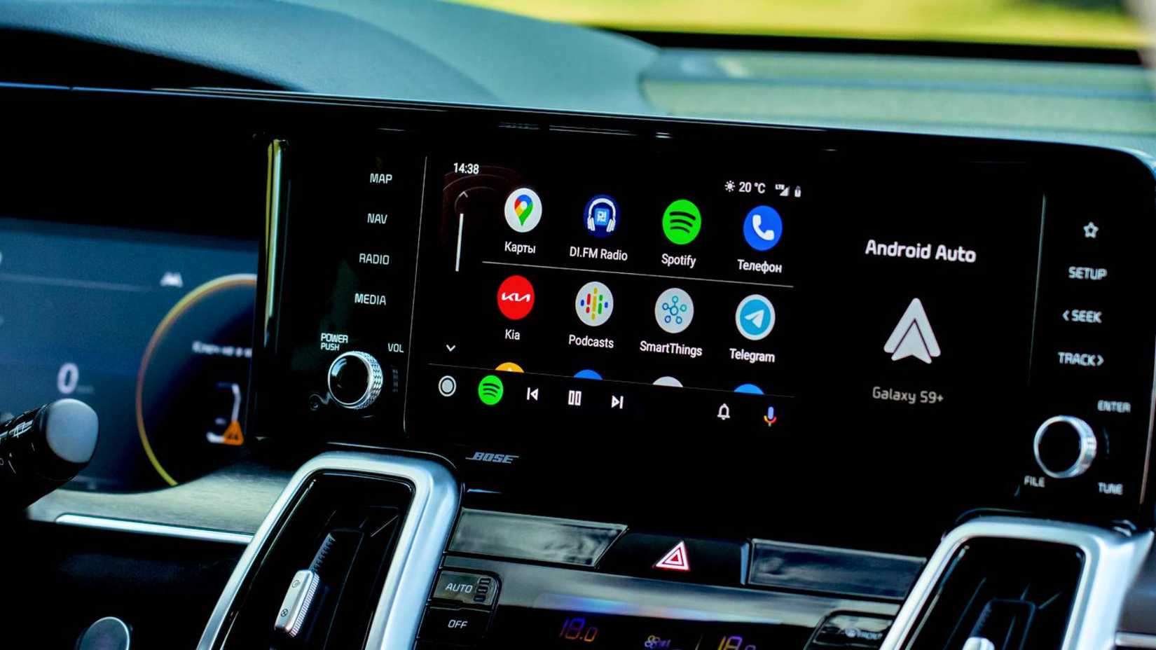 Android Auto on a car infotainment system