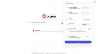 Brave Search settings page