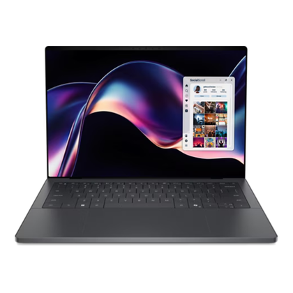 The Dell XPS 14 in a transparent render.