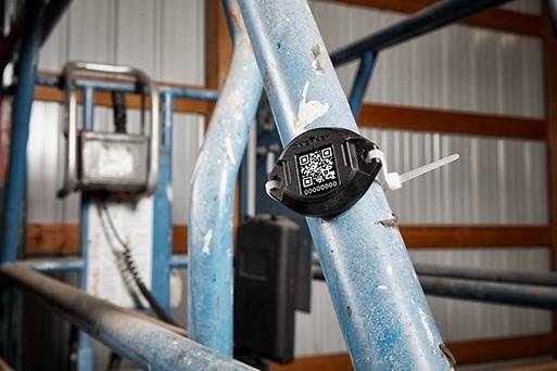 Milwaukee ONE-KEY Bluetooth Tracking Tag on scissor lift-1