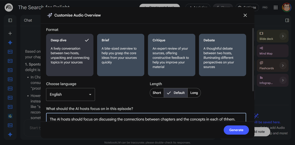 NotebookLM's Audio Overview feature creates podcast-style discussions of your documents