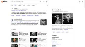 Search results page in Brave Search