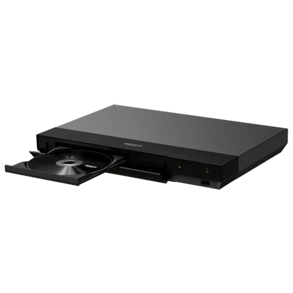 A Sony 4K UHD Blu-ray player against a transparent background.